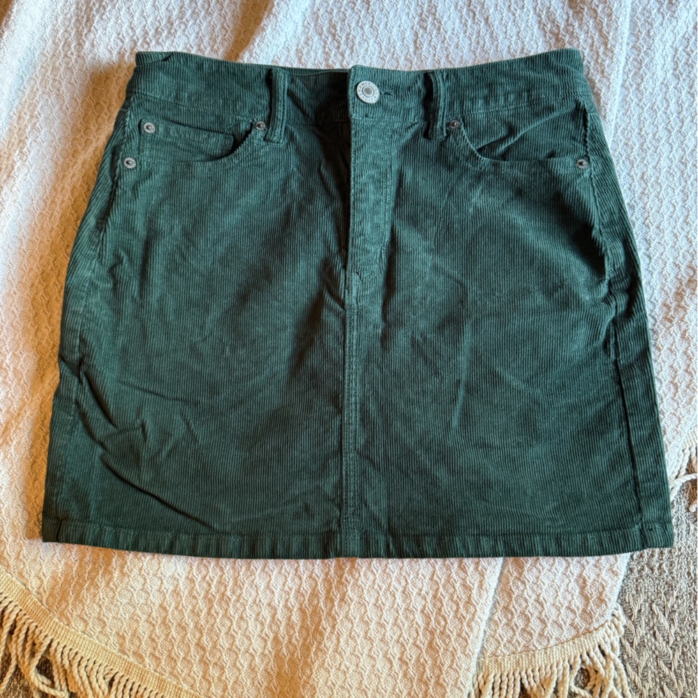American Eagle Outfitters Forest Green Corduroy Skirt